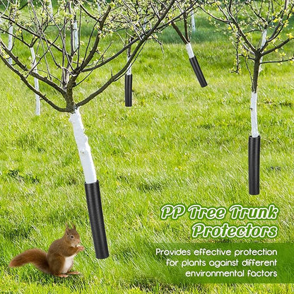 Menkxi 20 Pcs Corrugated Tree Guards Saplings Tree Trunk Protectors from Deer Tree Tubes Guard Tube