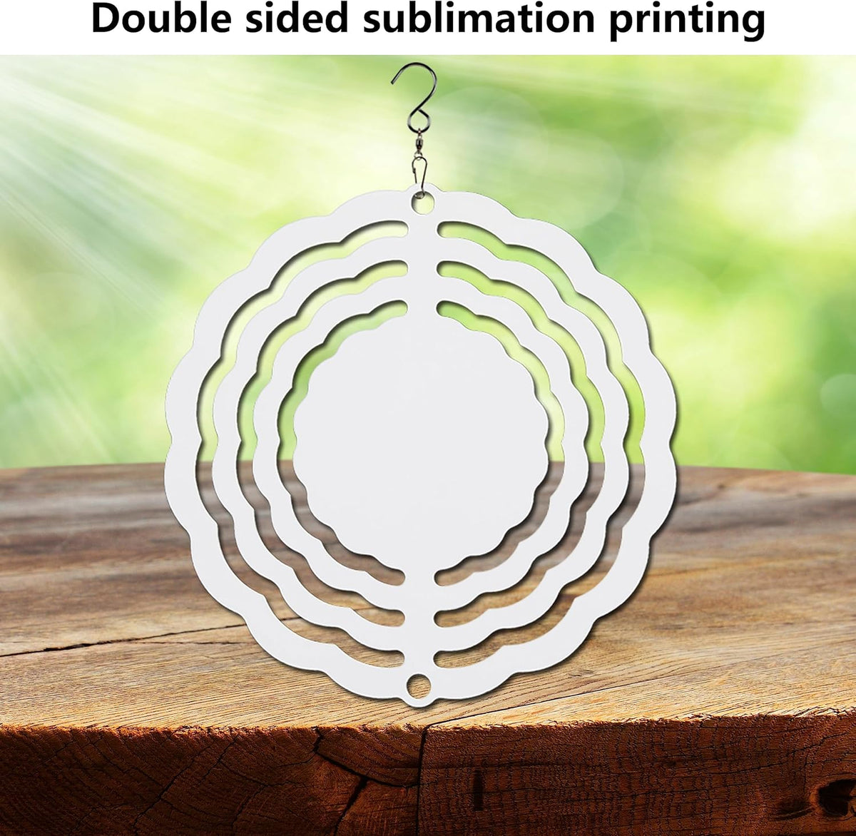 10 pcs Sublimation Wind Spinner Blanks 3 Inch Round 3D Aluminum Sublimation Blanks Wind Spinners