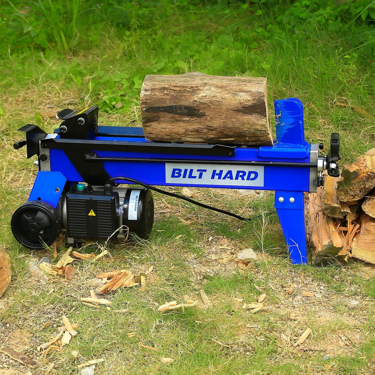 BILT HARD Log Splitter 6.5 Ton, Wood Splitter Electric Powered 15Amp, with Hydraulic Ram, Electric