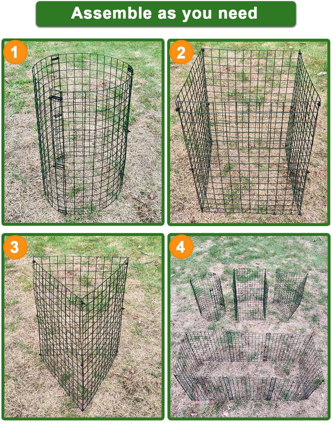 24Pcs Plant Protectors from Animals - Plant Cages for Outdoor Plants 11.8"x15.8" Metal Mesh Garden