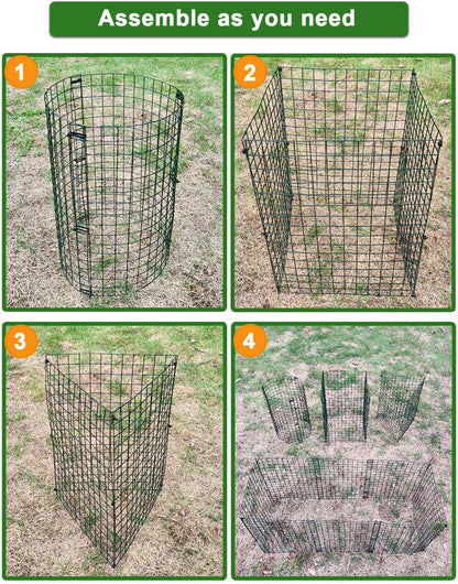 24Pcs Plant Protectors from Animals - Plant Cages for Outdoor Plants 11.8"x15.8" Metal Mesh Garden