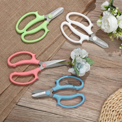 12 Pcs Gardening Tools Flower Scissors Flower Bar Supplies Pastel Rainbow Color Pruning Scissors