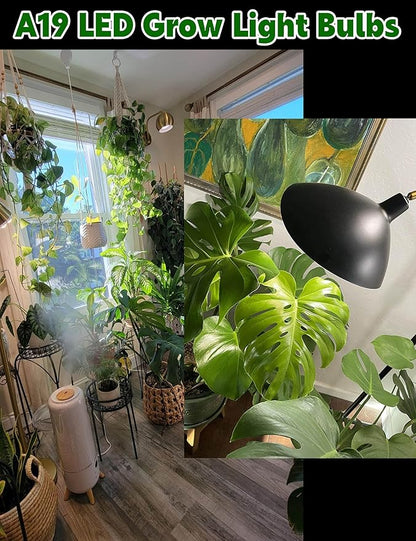 Grow LED Light Bulbs Full Spectrum, E12 12W Small Candelabra Sun Plant Bulbs 100w Equivalent