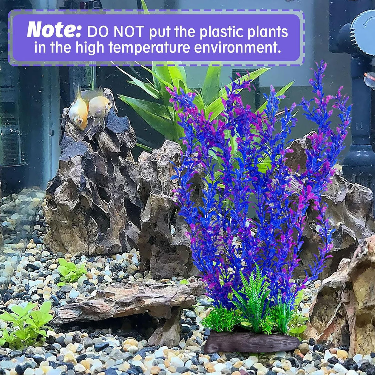 Hamiledyi Aquarium Plastic Plants Aquarium Decor Artificial Fish Tank Plants,Tall Fish Tank