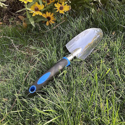 Garden Tool Shovel for Digging Gardening Trowel for Lawn Planting Alloy Spade Plastic Handle Anti