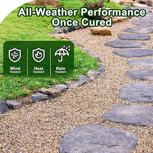 Teexpert 1 Gallon Rock Glue for Landscaping – Strong Pea Gravel Binder & Stone Adhesive for