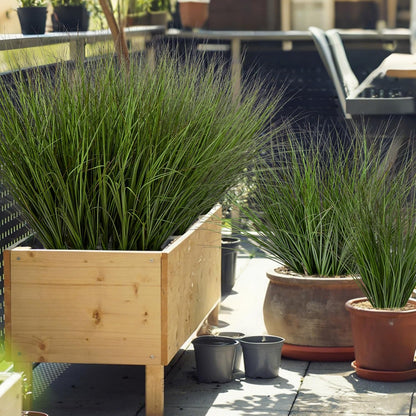 48PCS 17.3" Fake Plants Artificial Wheat Grass Greenery Plastic Plants Fake Grass Artificial Plants