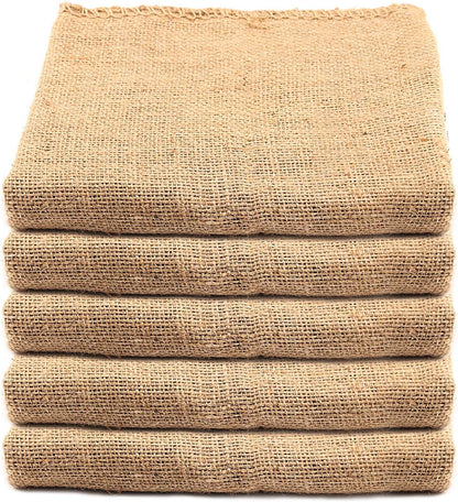 KEILEOHO 5 Pack 30 X 20 Inch Burlap Bags, Large Burlap Sacks, Potato Sack Race Bags for Gardening