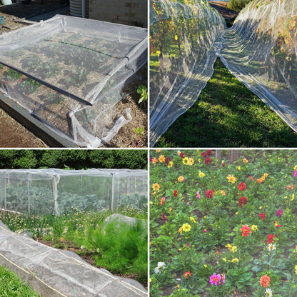 Unves 2 Pack 10x33 FT Garden Netting, Mosquito Net for Garden Protection