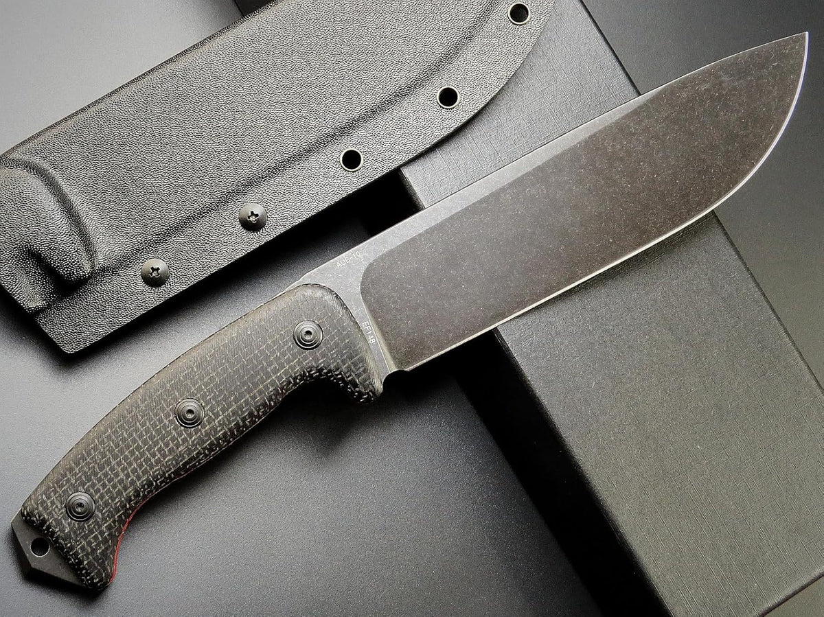 Eafengrow EF148 Fixed Blade Knife AUS-10 Steel Blade Micarta Handle Full Tang EDC Straight Knife