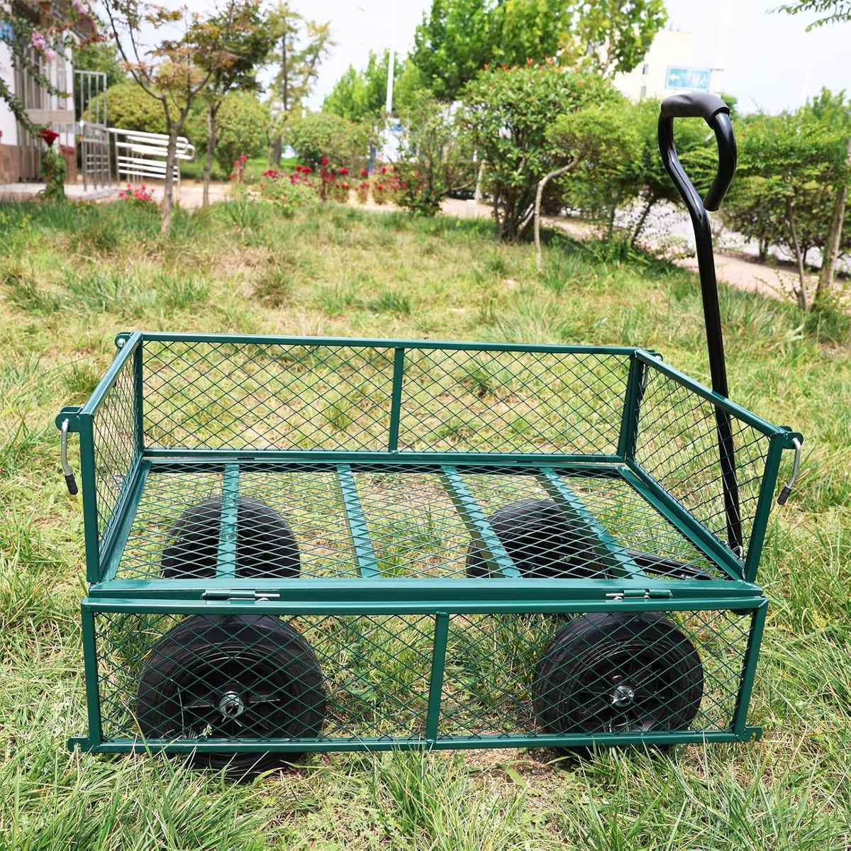 Wagon with Removable Sides Can be Used in Farms, Warehouses etc l Garden Dump cart- A Must-Have for
