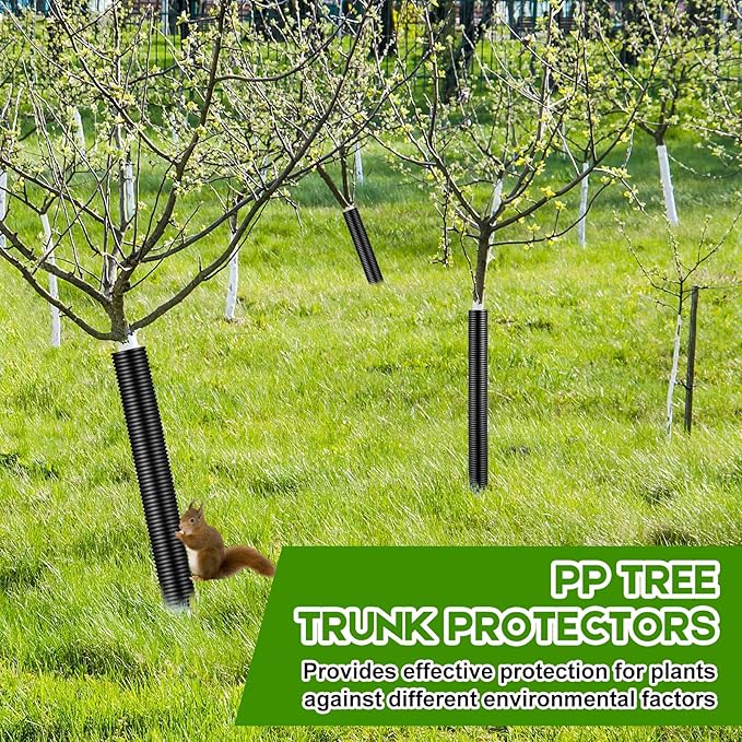 Menkxi 20 Pcs Corrugated Tree Guards Saplings Tree Trunk Protectors from Deer Tree Tubes Guard Tube
