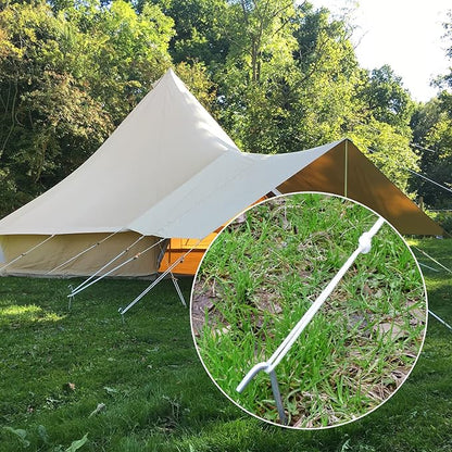 AAGUT Tent Stakes Heavy Duty Metal 9 Inch, 50 Pack Rust-Resistant Galvanized Steel Camping Stake