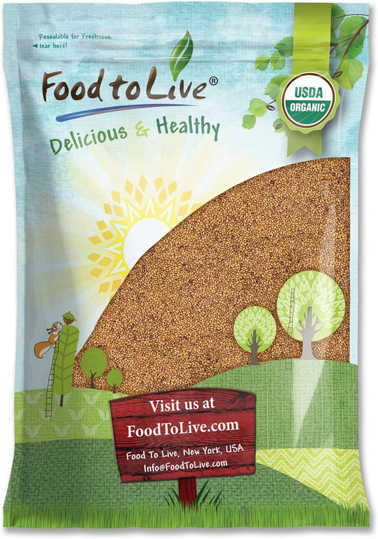 Food to Live - Organic Alfalfa Seeds for Sprouting, 10 Pounds Non-GMO, Edible Seeds, Pure, Vegan