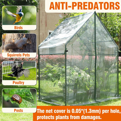 Gardzen Mini Greenhouse with Mesh Cover, Portable Outdoor Greenhouse, Enhanced Ventilation, Ideal