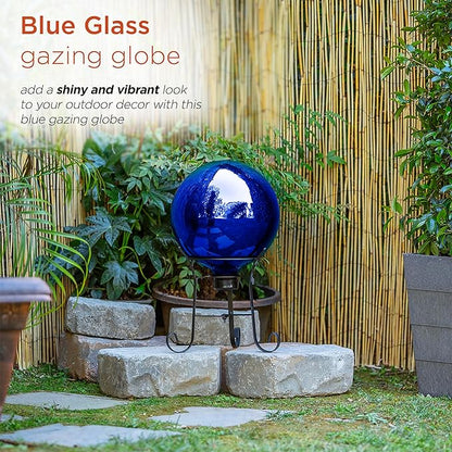 Alpine Corporation | 10" Indoor/Outdoor Glass Gazing Globe — Festive Garden & Yard Décor Accent