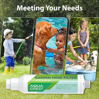 AQUACREST Garden Hose Water Filter for Plants, Greatly Reduces Chlorine, Odor, Improve Plants