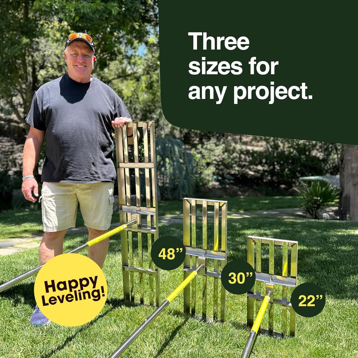 Rocklin™ Lawn Leveling Rake – 22” x 10” Stainless Steel Levelawn Tool with 78” Handle | Smooth &