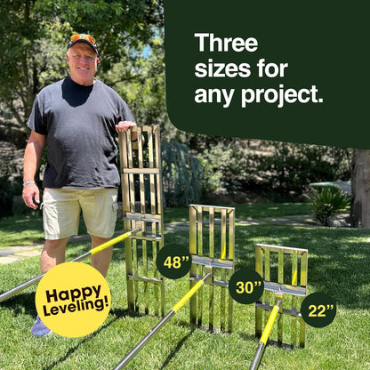 Rocklin™ Lawn Leveling Rake – 22” x 10” Stainless Steel Levelawn Tool with 78” Handle | Smooth &