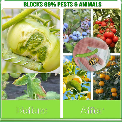 Bird Netting for Blueberry Bushes - Garden Netting Pest Barrier with Drawstring Tomato Protective