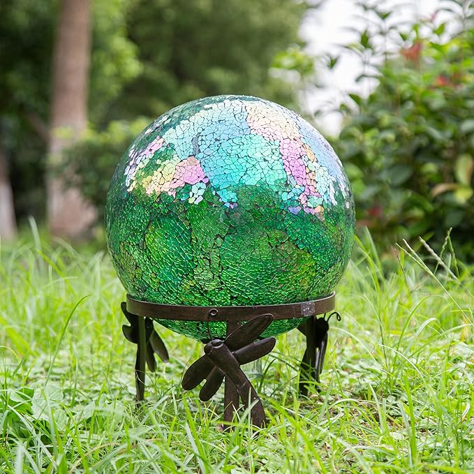 Topadorn Gazing Ball Stand Garden Hardware Steel Metal Stand for 10" or 12" Gazing Globes Outdoor