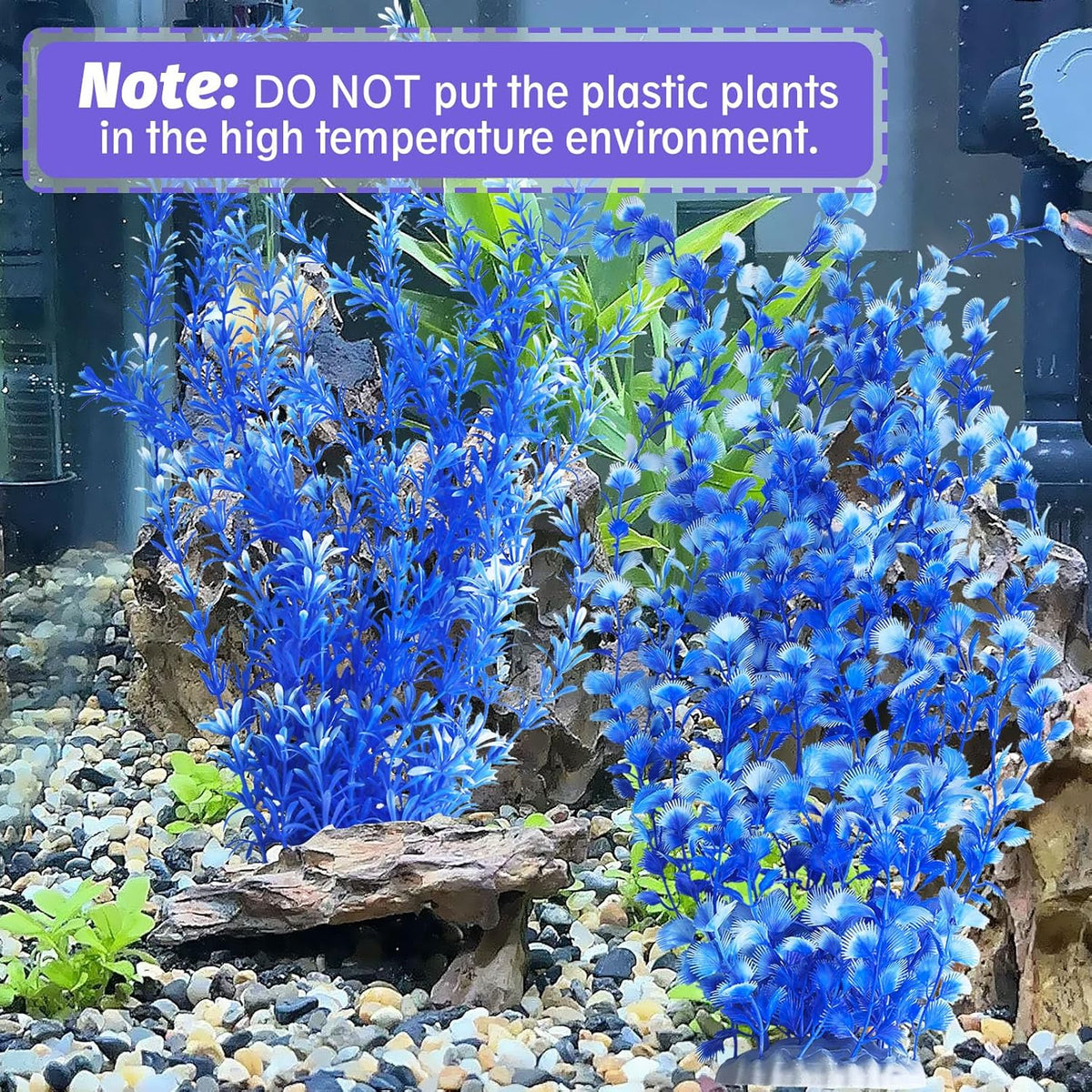 Hamiledyi Aquarium Plastic Plants Aquarium Decor Artificial Fish Tank Plants,Tall Fish Tank