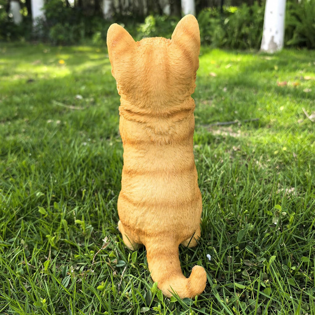 Garden Cat Statue Decorative Outdoor,Fairy Art Yard Décor Figurine for Patio Lawn, Pets Statue