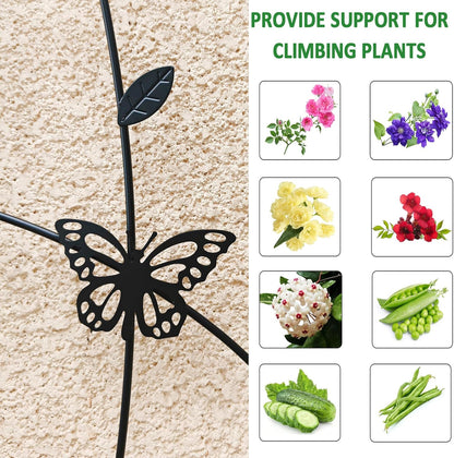 4 Pack Metal Garden Trellis 71" Tall Outdoor Climbing Plant Support for Roses, Flowers, Rustproof