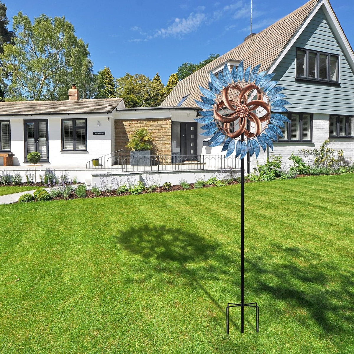 MUMTOP Wind Spinners Outdoor Metal 6.5 FT Large Two-Way Wind Sculptures for Patio Yard and Garden