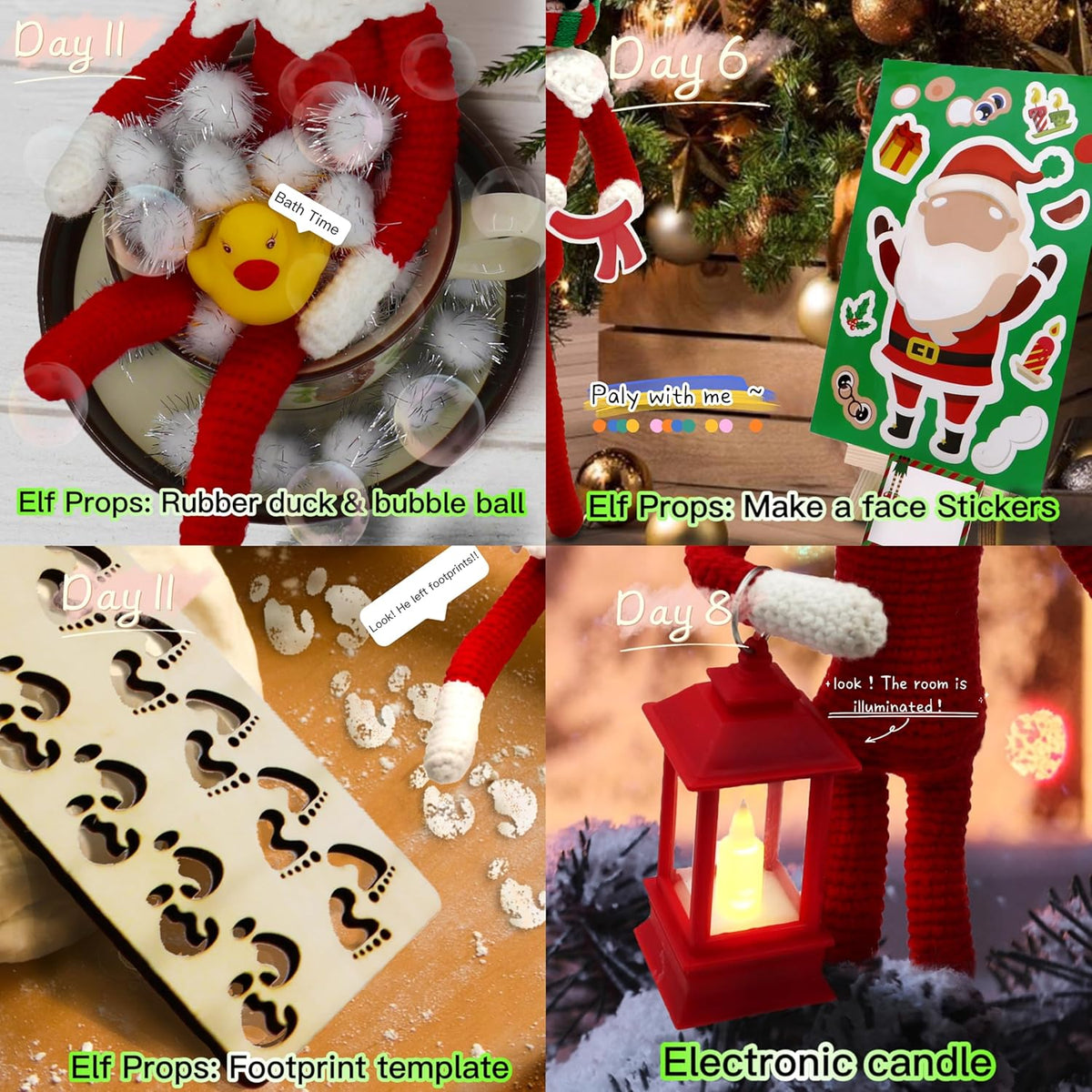 12 Day Christmas Elf Kit 2024 Elf Activities, Miniature Elf Props, Elf Accessories, Elf Mischief