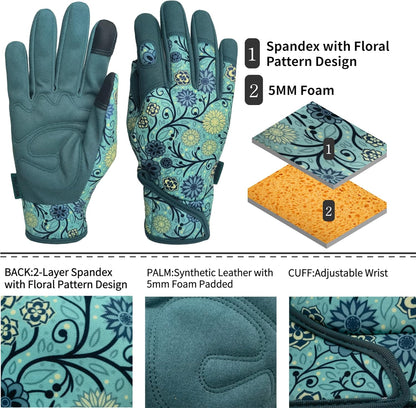 Thorn Proof&Puncture Resistant Gardening Gloves with Grip,Garden Gloves for Women, Leather Work