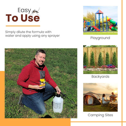 Natural Mosquito Control Spray Concentrate, Repels Mosquitoes, Ticks, Fleas, Flies, Gnats, and