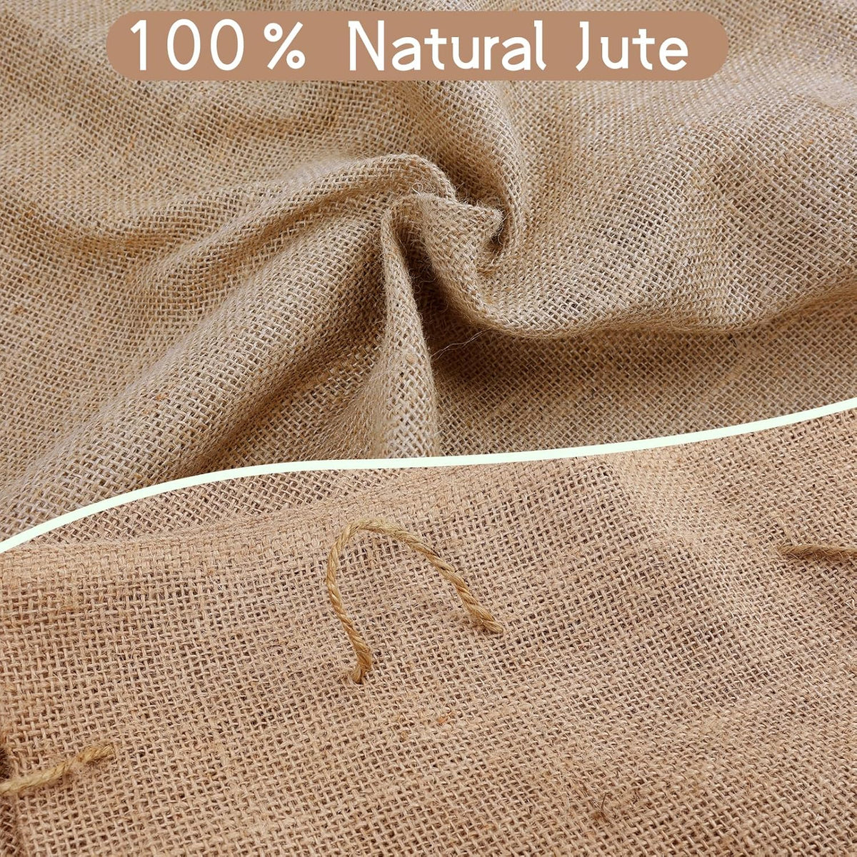 Kmise Premium Tightly Woven Burlap Potato Sack Race Bags (Pack of 6)，48"x25" Natural Jute Burlap