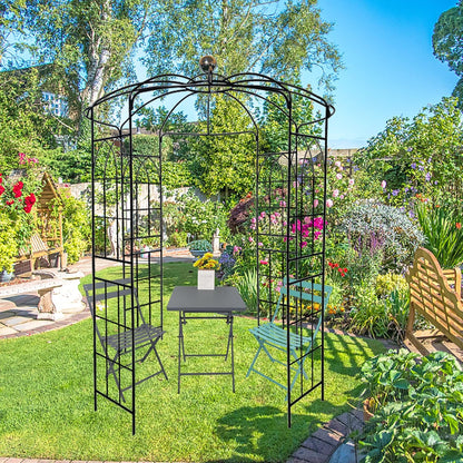 Metal Gazebo Birdcage Shape, Garden Trellis Arbor Arch for Climbing Plants Stand Rack Pergola