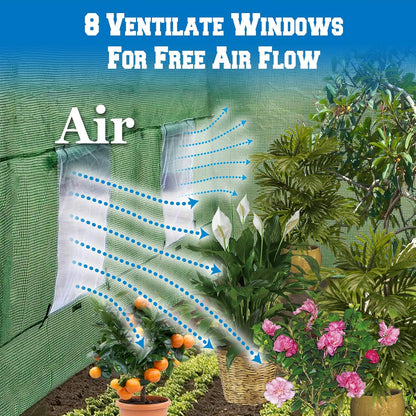 BenefitUSA Cover Canopy Replacement for Larger Green House 16'x7'x7' Walk in Outdoor Plant