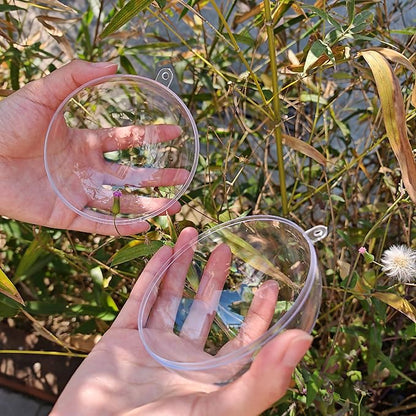 Acrylic Hollow Ball, Clear Plastic Fillable Ornaments Ball, DIY Clear Plastic Balls for New Years