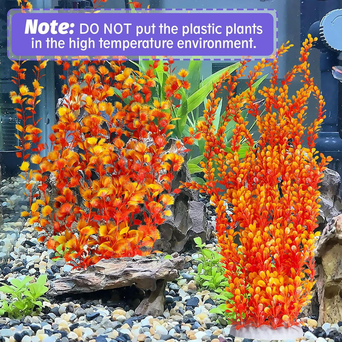 Hamiledyi Aquarium Plastic Plants Aquarium Decor Artificial Fish Tank Plants,Tall Fish Tank