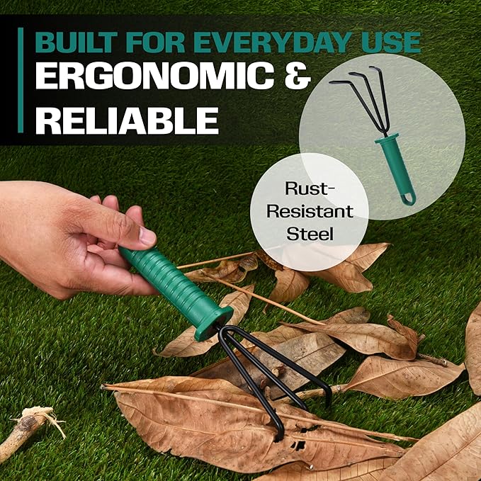 2wayz Garden Tool Set - 5-Piece Durable Gardening Hand Tools - 3x12x7-inch Gardening Kit with