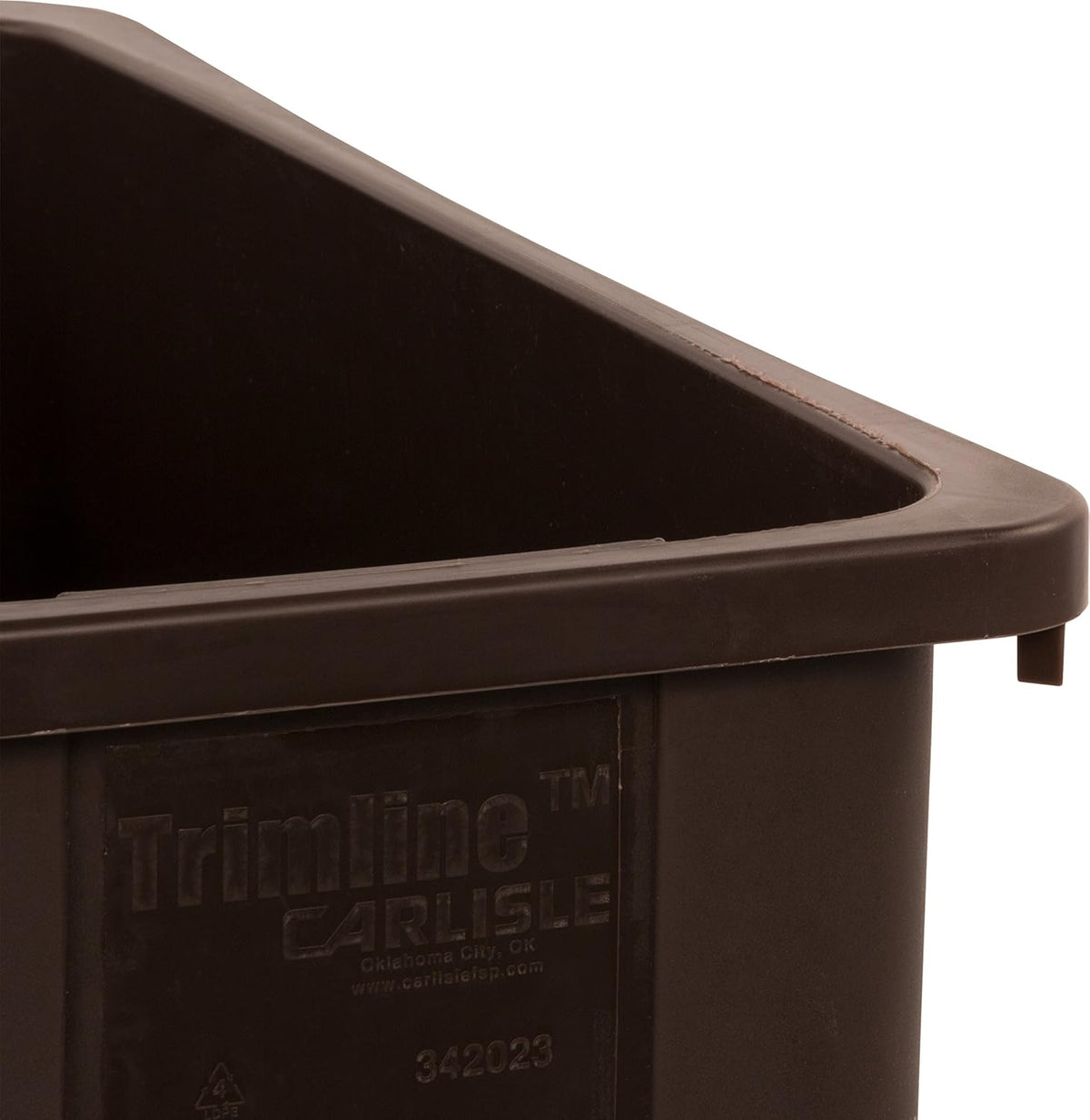 Carlisle FoodService Products 34202369 TrimLine Rectangle Waste Container Trash Can Only, 23