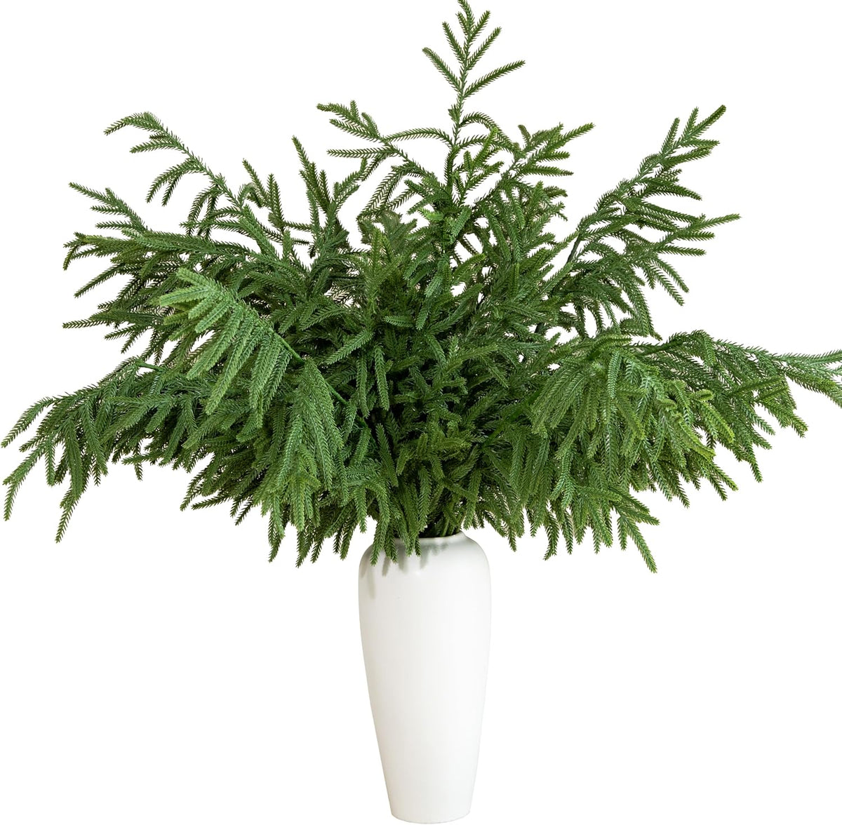10 Pcs 36 Inch Artificial Norfolk Pine Stems Faux Christmas Greenery Evergreen Pine Branches