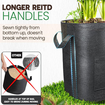 [Upgraded] 2PCS 20-Gallon Potato Grow Bags with Unique Harvest Window, Visible Window, Garden