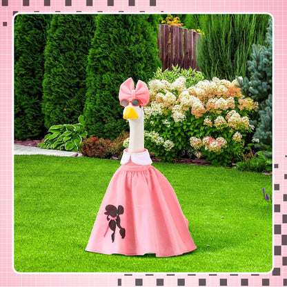 Outus Halloween 50s Goose Outfits Funny Poodle Skirt for Porch Goose 23 Inch Holiday Lawn Geese