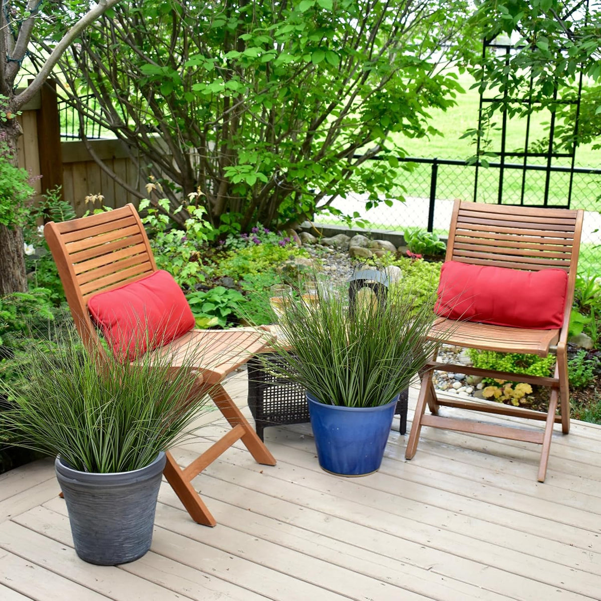 48PCS 17.3" Fake Plants Artificial Wheat Grass Greenery Plastic Plants Fake Grass Artificial Plants
