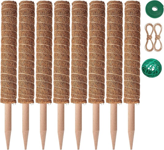 8 Pcs Moss Pole for Plants Monstera, Plant Support Stakes for Indoor Climbing Plants Grow Upwards