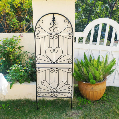 SCENDOR Heavy-Duty Metal Garden Trellis for Climbing Plants, 59" H x 22" W Rust-Proof Outdoor Plant