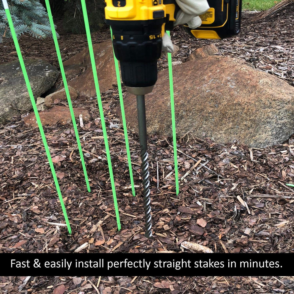Keyfit Tools G.S.I. Contractor Grade Garden Stake Installation Tool Drill Bit Fast & Easily Install