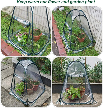 porayhut Pop Up Greenhouse Cover Flower House Mini Gardening Plant Flower Sunshine Room