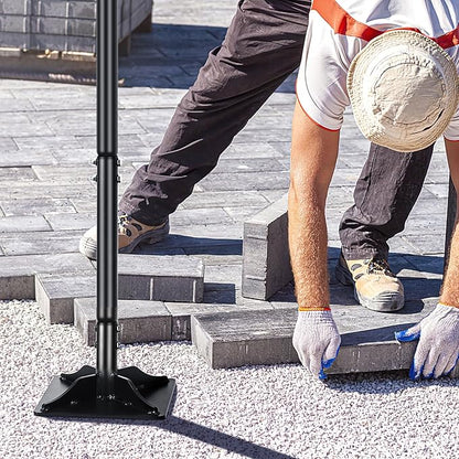 Steel Tamper 8in×8in, 45in Long-Handled Hand Tamper with Rubber Grip, Durable Ground Tamper, Ideal