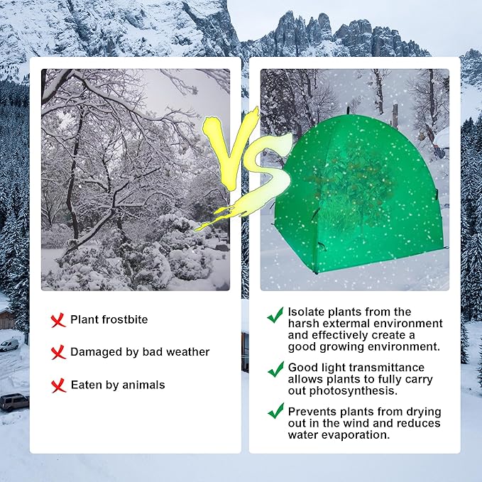 40″*40″*31″ Winter Plant Warm Covers - Raised Bed Cover, Garden Row Accelerator, Warm Tent Freeze