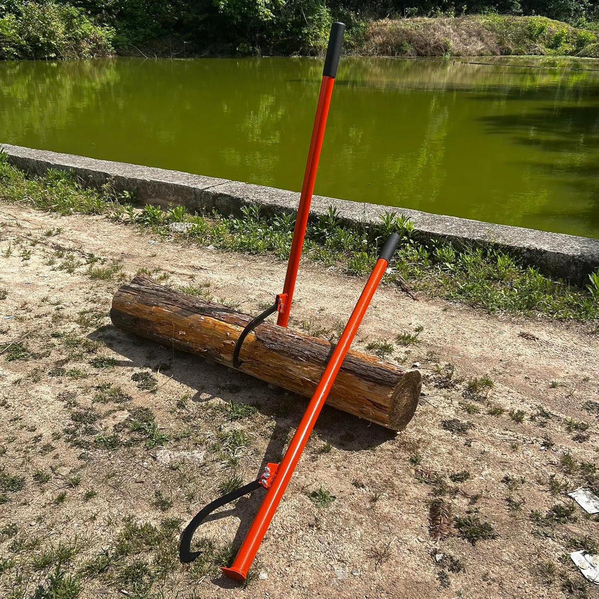 58 in Felled Cant Hook Logging Tool - Cant Hook Log Roller Tool, max 19 Inch Opening Felling Log